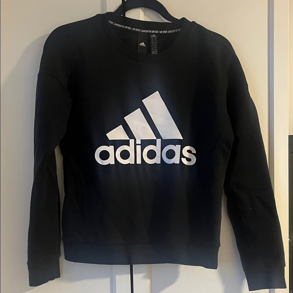 Adidas Black and White Logo Sweatshirt
